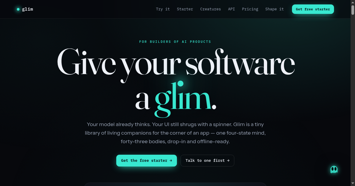 Glim product page